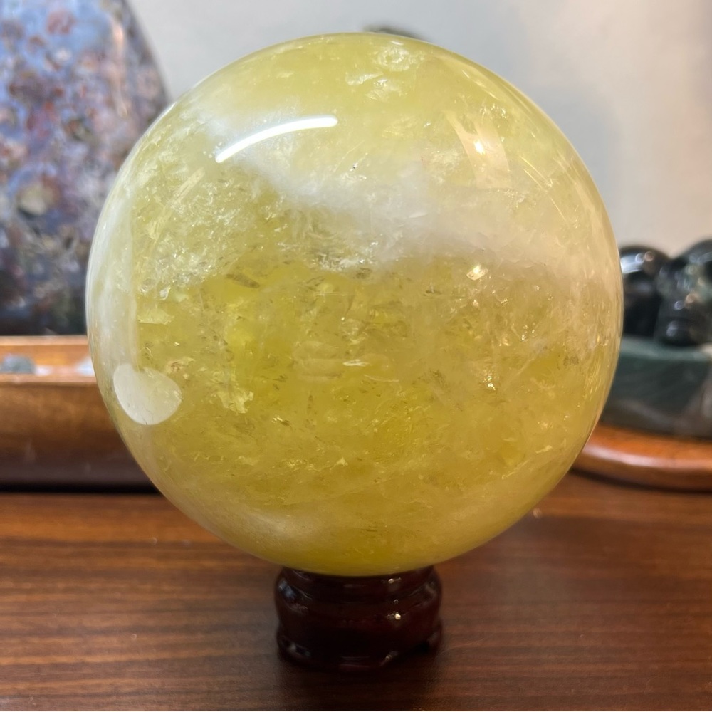 Large 4.47lb Citrine Sphere (2030g) ✨